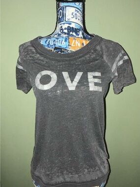 Chaser Love Dark Grey Cutout Tee